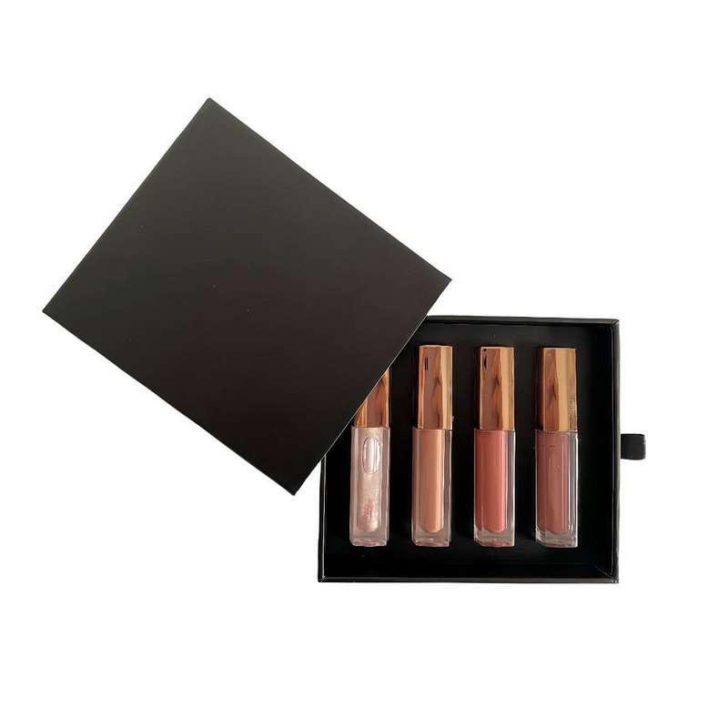 4-farbiger Lipgloss-Lippenstift mit Antihaftbeschichtung und mattem Finish_voghion.com