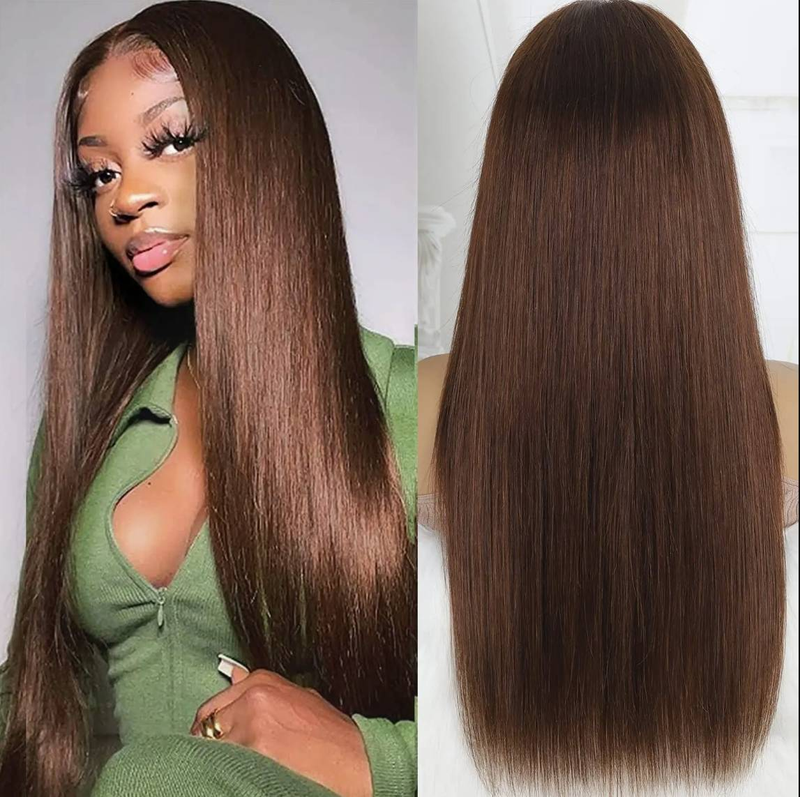 Parrucca anteriore in pizzo bordeaux 99J Parrucche per capelli umani Colorate rosse Evidenziate Marrone dritto Biondo 613 Parrucca frontale in pizzo HD Capelli umani 13x4_voghion.com
