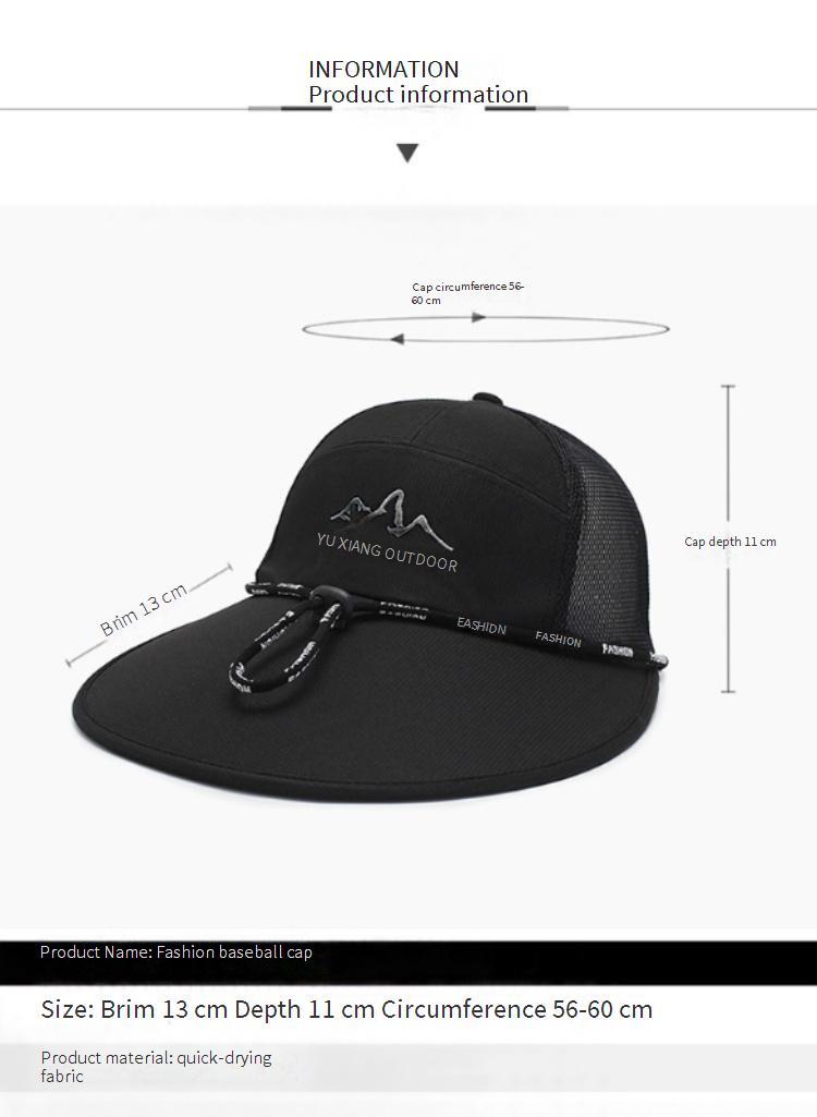 Herrenhüte Sonnenhut Herren Sommer Outdoor Angelhut Herren Sonnenhut Bedecken Gesicht Atmungsaktiv Große Krempe Fischerhut Netzhut Trendy_voghion.com