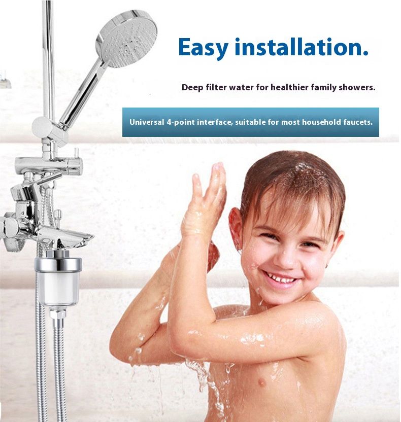 Filtro de ducha con cartucho de algodón PP reemplazable – Purificador de agua de 5 micras para piel y cabello suaves – Filtro universal de baño ABS (opciones de varios paquetes)_voghion.com