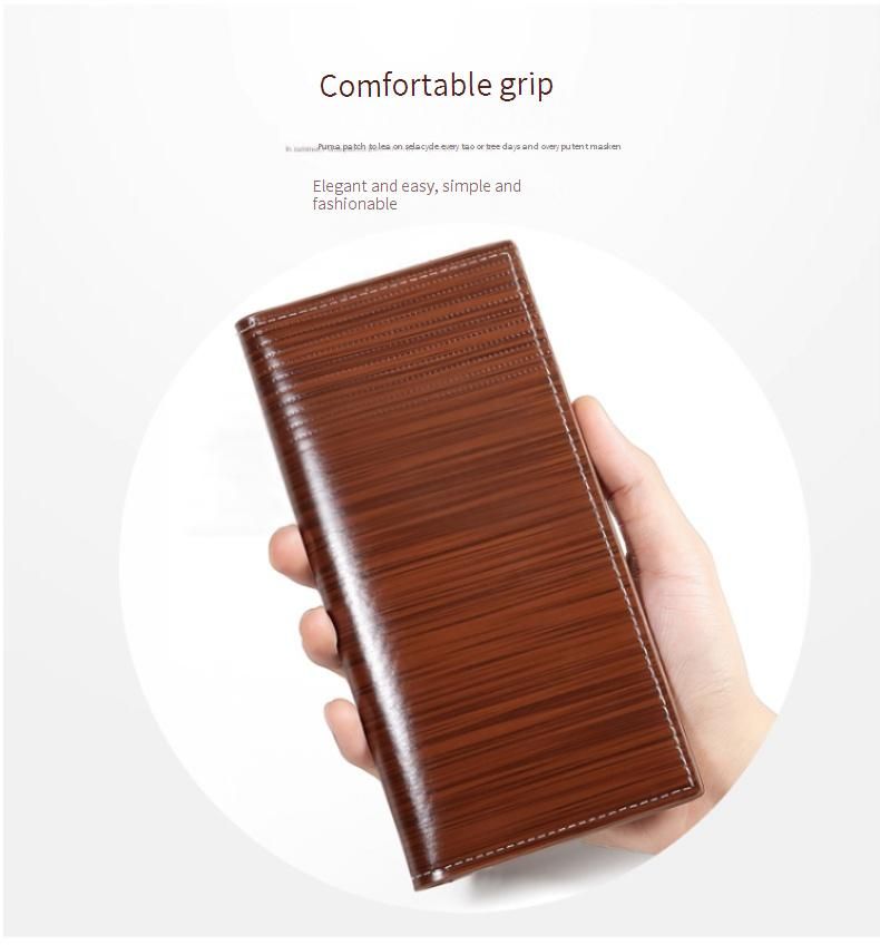 INNERSOi Herren-Geldbörse, schmal, zweifach faltbar, PU-Leder, Business-Casual, minimalistisch, mit Kartenfächern (Dunkelblau, Dunkelbraun, Hellbraun)_voghion.com