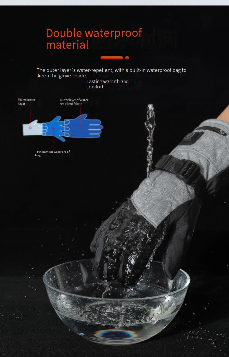 Gants chauffants intelligents pour hommes et femmes - Gants chauffants électriques d'hiver pour le ski, la randonnée, le vélo et les activités de plein air_voghion.com