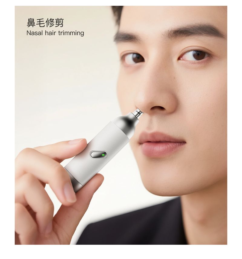K007 Two-in-One Electric Nose Hair Trimmer Portable Mini Multi-Functional Double-Headed Shaver_voghion.com