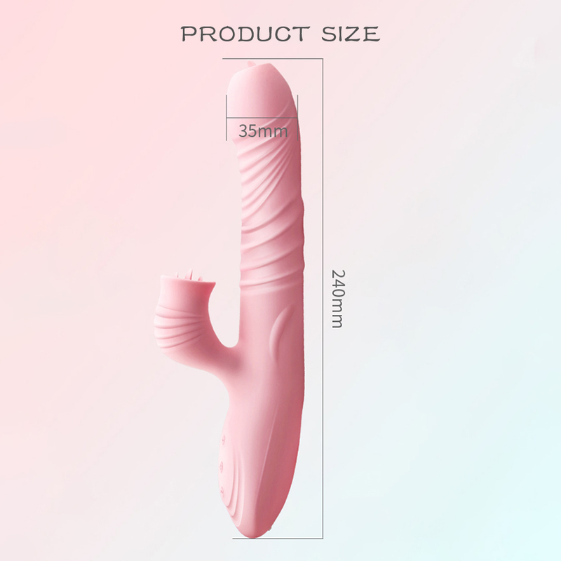 Vibromasseur Télescopique Chauffant Taquiner Point G Clitoris Langue Léchage Jouets Sexuels Féminins Gode Vibrant Ma_voghion.com