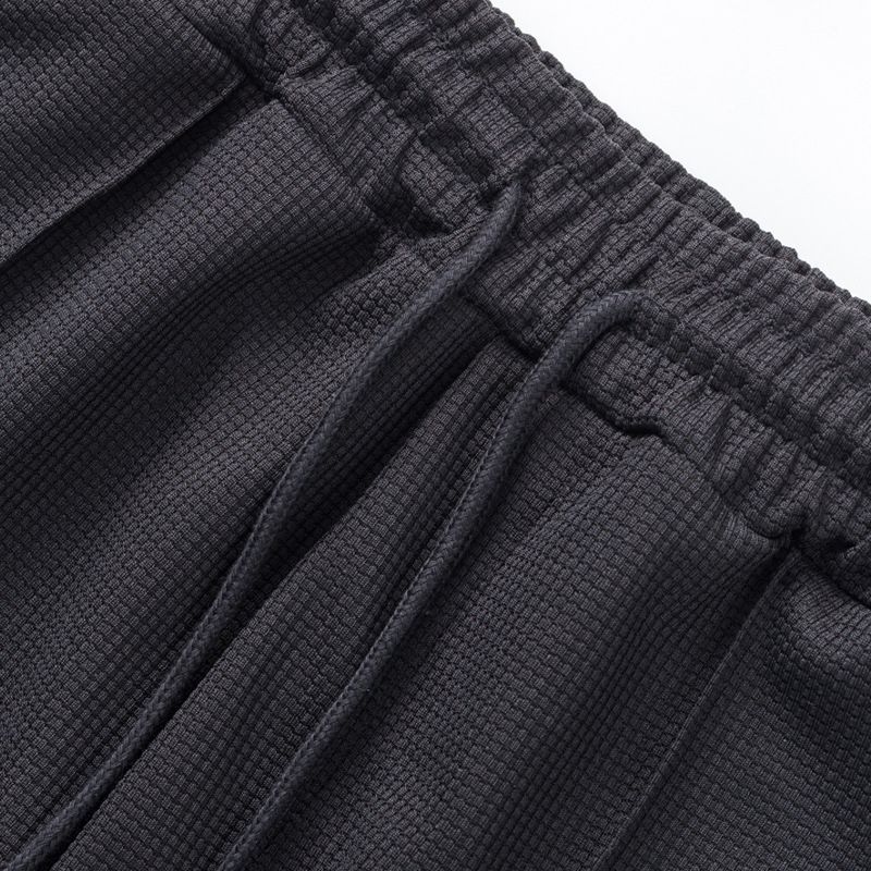 Ensemble deux pièces pour homme, chemise à manches courtes et short, couleur unie, gaufré, nouvelle collection été_voghion.com