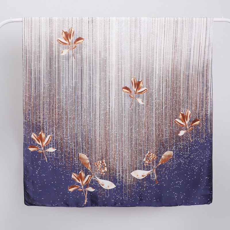 Sommerneuheit mit floralem Quasten-Farbverlaufsdesign, wunderschöner Satinschal mit Landschaftsmotiv, langer Schal für die tägliche Freizeit_voghion.com