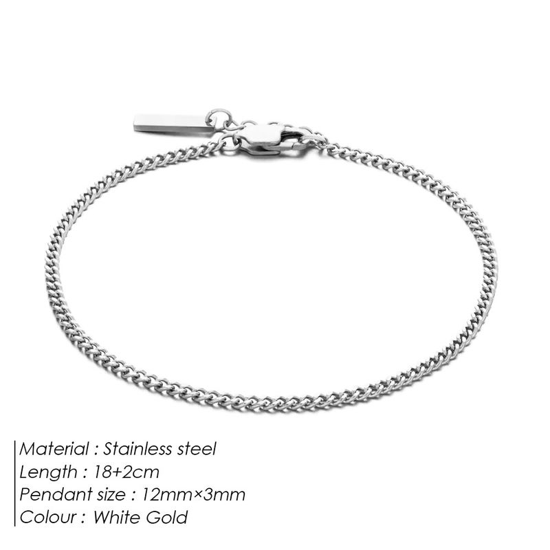 Bracciale a catena cubana regolabile semplice ed elegante da uomo in acciaio inossidabile Chihang Jewelry_voghion.com