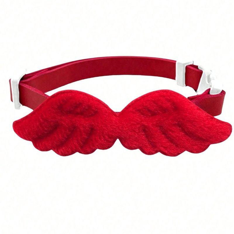 Collare per cani con ali d'angelo rosa e bianche, decorazione con papillon_voghion.com