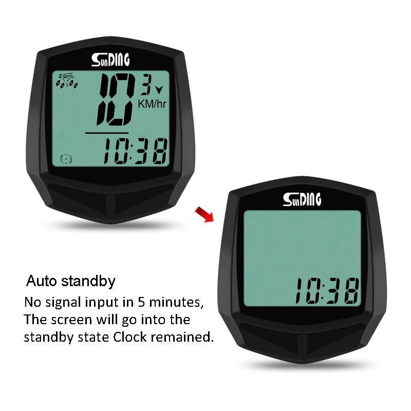 Contachilometri wireless per bicicletta SUNDINGSD-581 Tachimetro inglese-cinese_voghion.com