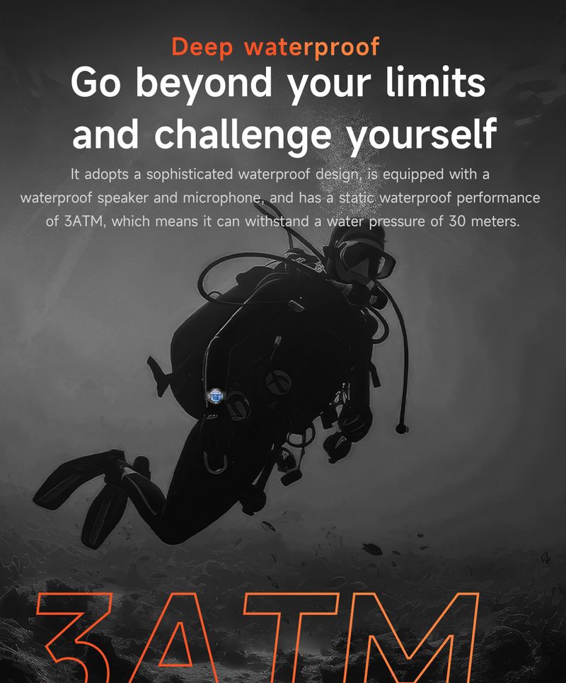 KC91 Smart Watch With Bluetooth Calling, Heart Rate Monitor, Outdoor Sports, Barometer, Compass, Multi-Function Fitness Tracker For Men & Women_voghion.com