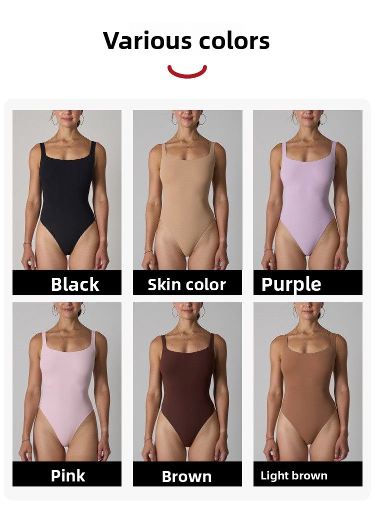 European And American Cross-Border Trendy Sleeveless Tummy Control Butt-Lifting Yoga Wear Sports Triangle Button High_voghion.com