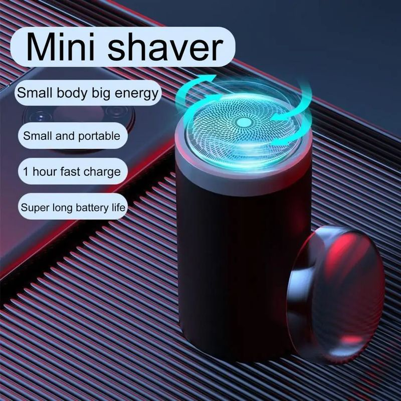 Portable Waterproof Electric Shaver with Sharp Blade Honeycomb Mesh Design Quick Clean Shaving Travel Mini Razor_voghion.com