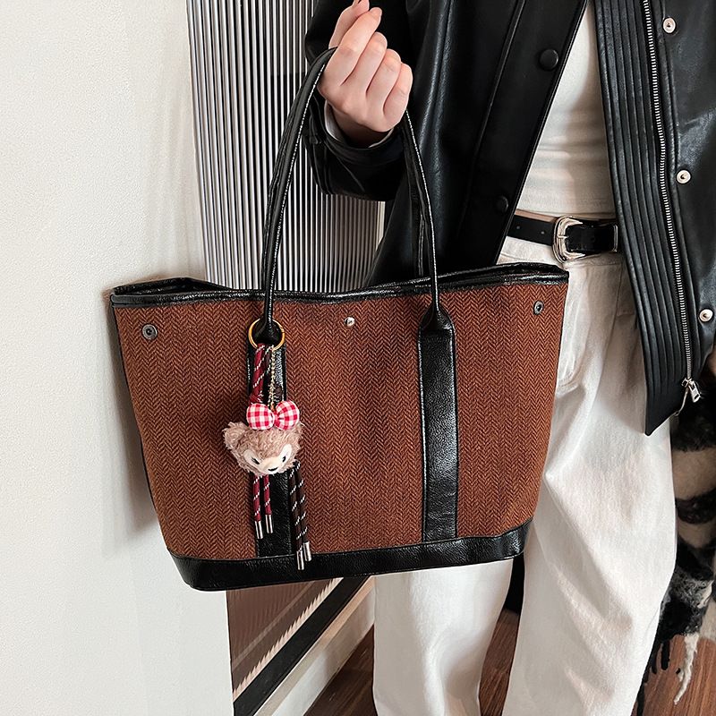 Borsa a tracolla da pendolare grande capacità semplice e portatile da donna autunno/inverno 2024_voghion.com