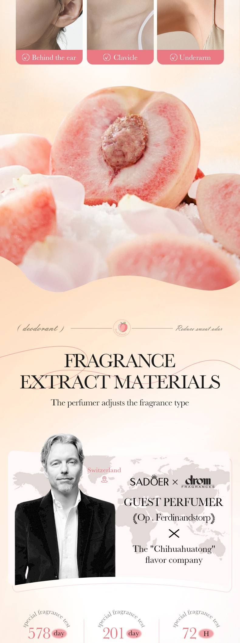 Peach white tea plant essence perfume walking bead stay fragrant body ball_voghion.com