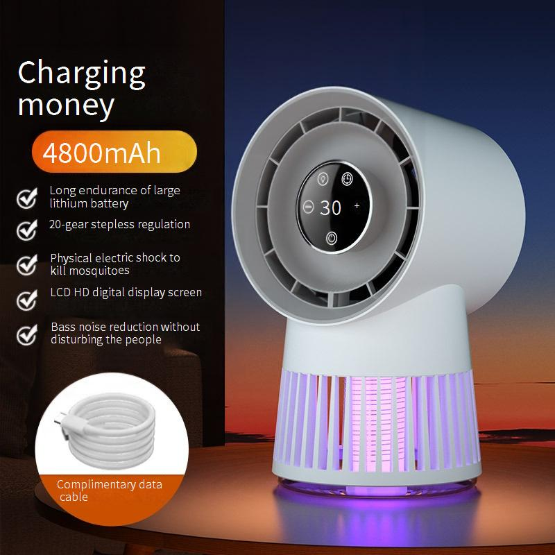 Spuldzes USB ventilatora darbvirsmas moskītu slepkavas lampa divi vienā āra kempinga uzlāde_voghion.com