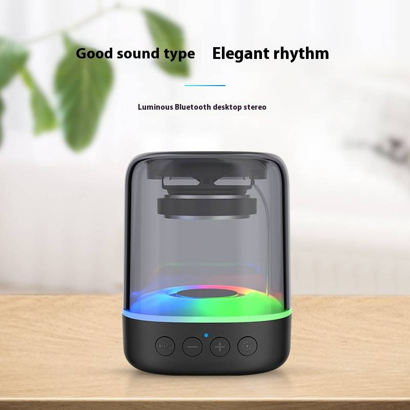 Kristal Işık Efektli RGB Bluetooth Hoparlör (Derin Bas, Su Geçirmez, Taşınabilir - Partiler, Hediyeler ve Açık Hava Maceraları İçin Mükemmel)_voghion.com