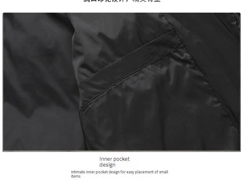 Men's Lightweight Short Down Jacket With Stand Collar, 80% White Duck Down Filling, Warm And Stylish Winter Coat For Casual Wear_voghion.com