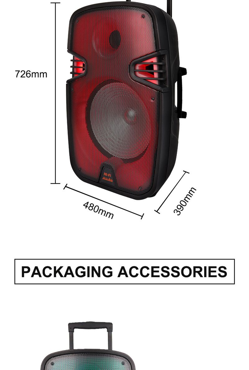 ZQS15121 Zewnętrzny kwadratowy taniec wydajność audio K Song Tie Rod głośnik Bluetooth z mikrofonem_voghion.com