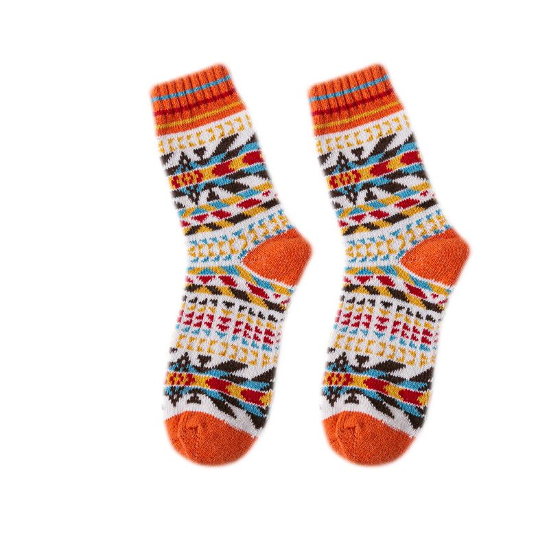 2025d New Rabbit Wool Winter Thickened Coarse Thread Ethnic Style Women's Socks_voghion.com