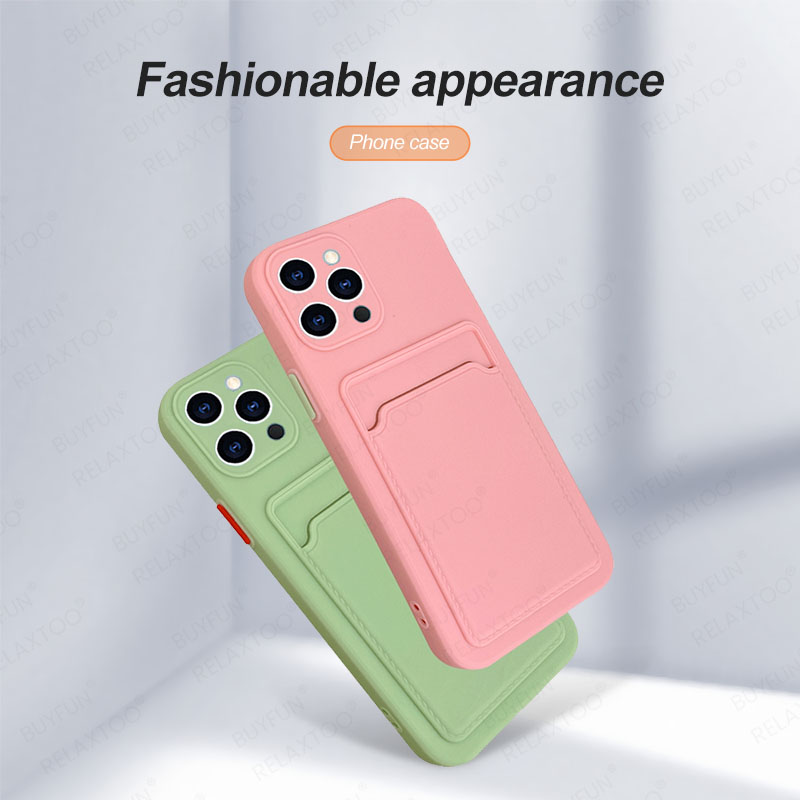 Luxus Card Holder Portemonnaie Case Fir iphone 12mini 12 pro max 11pro xr x xs max 8 7 plus se 2020 se2 12pro Liquid Silicone Cover_voghion.com