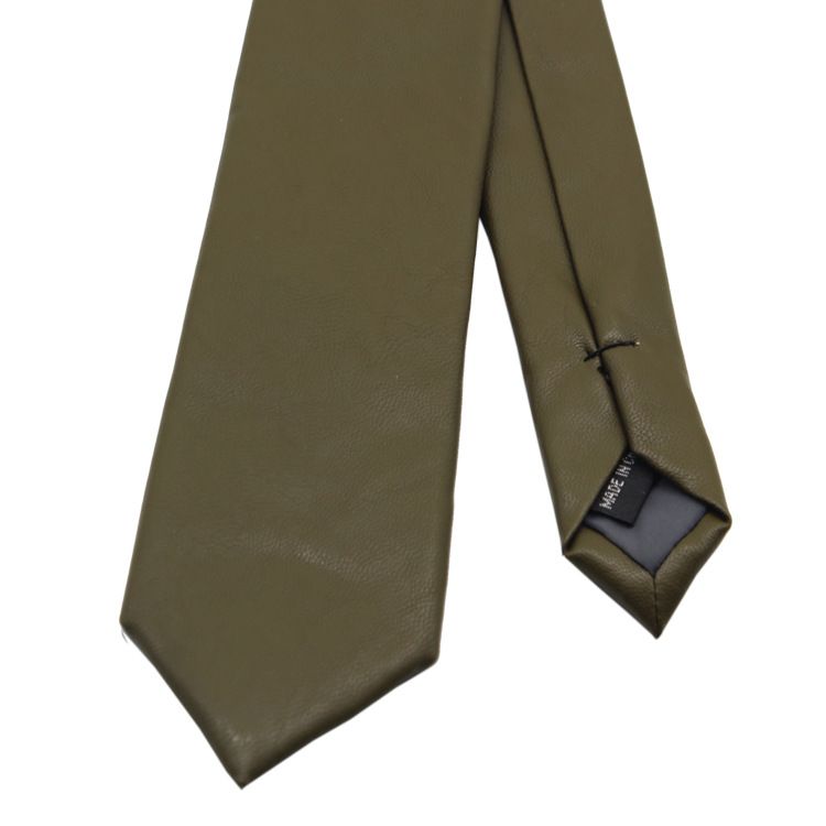 Glatte, einfarbige Krawatte für Damen, Bar, Performance, Zubehör, Herren, Business, 5,5 cm, schmale PU-Lederkrawatte_voghion.com