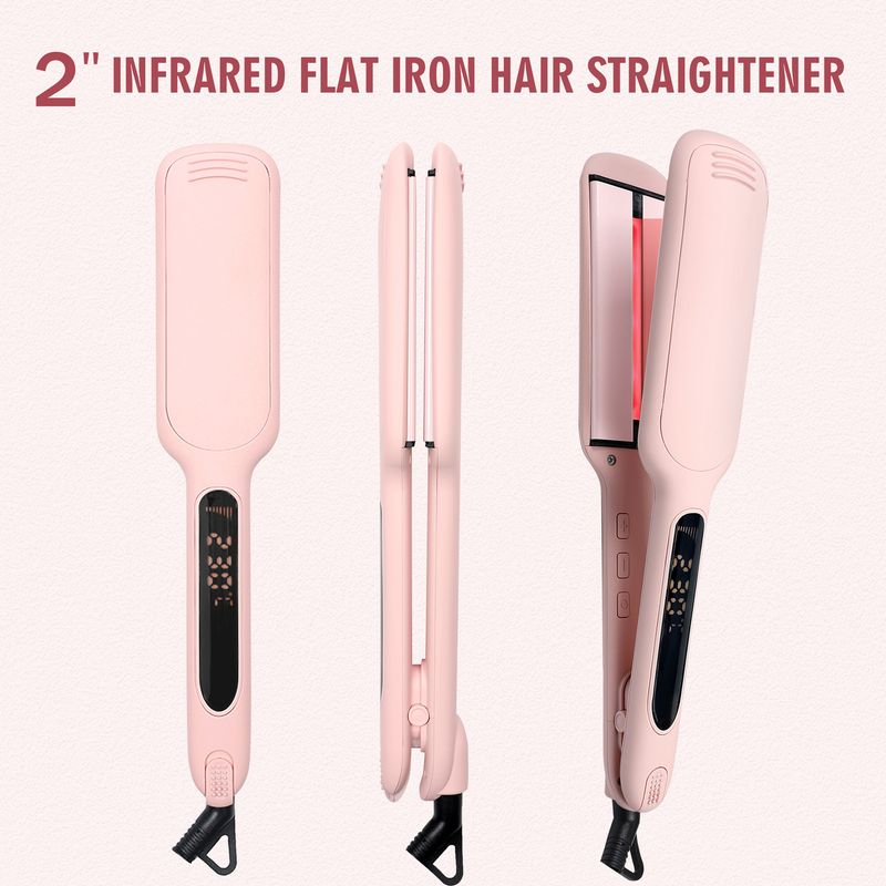 straightener infrared hair straightener hair straightener ceramic multifunctional curling iron electric hair straightener does not damage hair_voghion.com