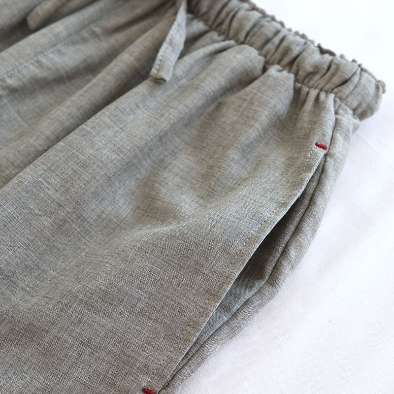 Sous-vêtements et vêtements de nuit Pyjamas Coton Double Gaze Pantalons de Maison Grande Taille Pantalons Jeunes d'Âge Moyen Simple Doux_voghion.com