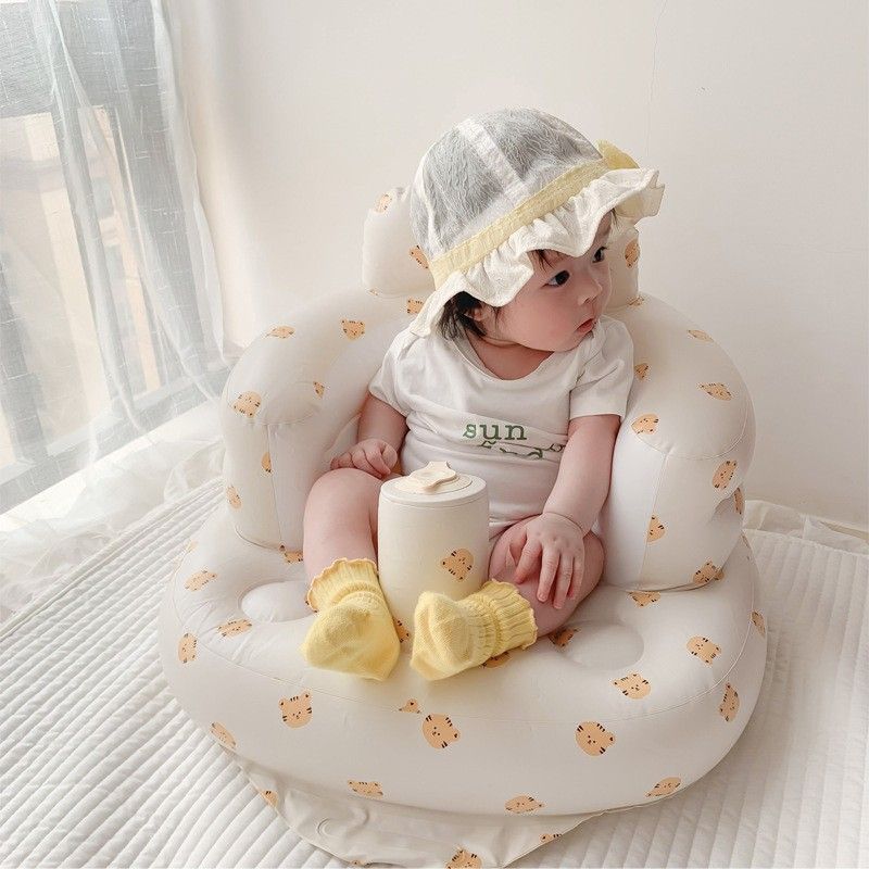Ins Sgabello da bagno pieghevole portatile per bambini, sedia anti-caduta, sedia da scuola, divano gonfiabile in PVC, sedia da allenamento_voghion.com