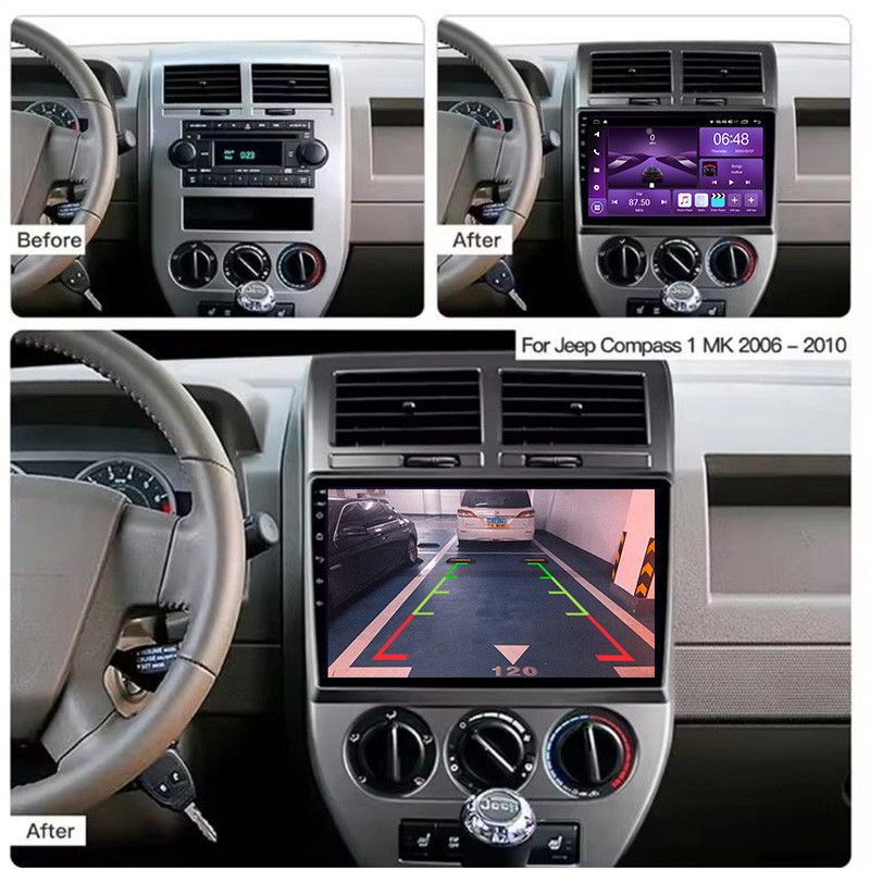 Lecteur multimédia stéréo de voiture Compass pour Jeep Compass Navigator_voghion.com