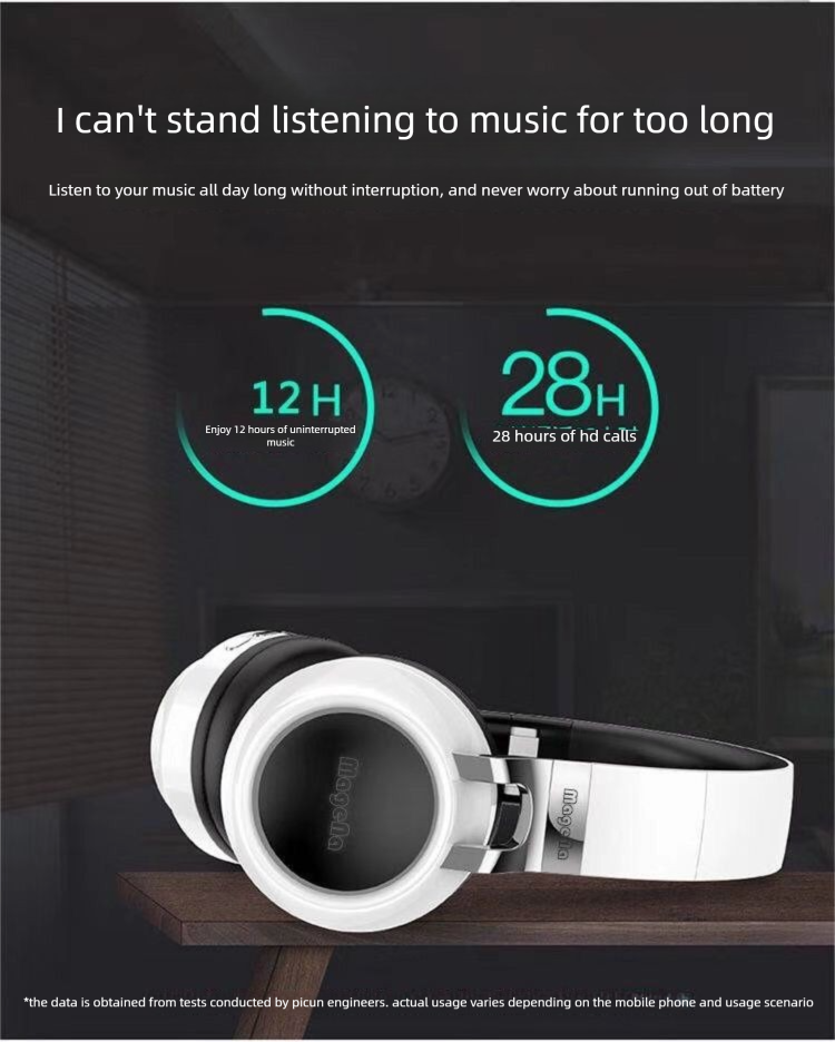 Wireless Bluetooth Headphones Over-Ear With Light Deep Bass Phones Computers, Universal For Sports, Music, And Gaming_voghion.com