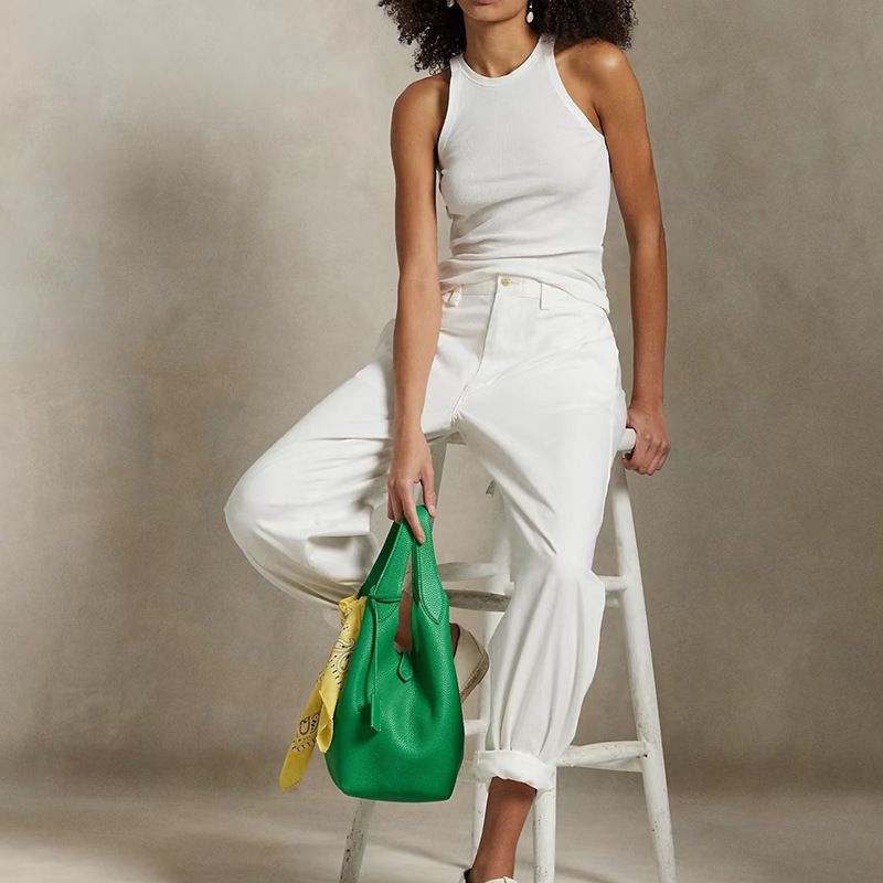 2025 New Litchi Texture Dopamine Colorful Basket Commuter Versatile Bucket Handheld Crossbody Bag For Women_voghion.com