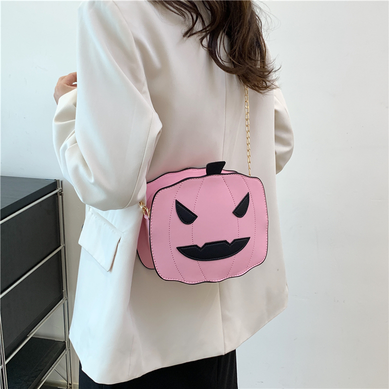 Super fuoco parodia zucca pipistrello pu borsa a tracolla divertente divertente personalità stereoscopica borsa a tracolla del fumetto ragazza_voghion.com