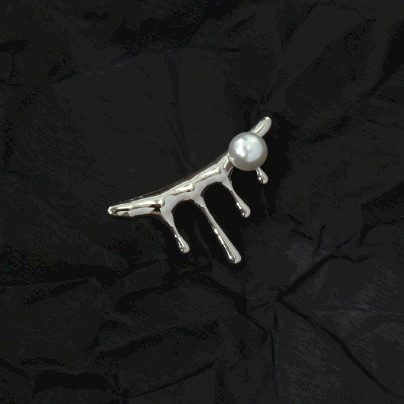 Designer Element Wassertropfen-Perlenbrosche, trendige Damen-Exquisite Anzug-Kleid-Kragen-Schnalle, Lava-Pin-Schmuck_voghion.com