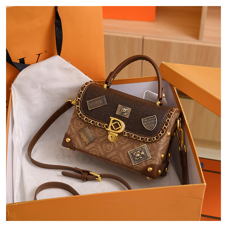 Sac bandoulière badge texturé OPAGE Petits sacs à bandoulière en cuir pour femme, sacs à main à bandoulière pour femme avec poignée supérieure_voghion.com