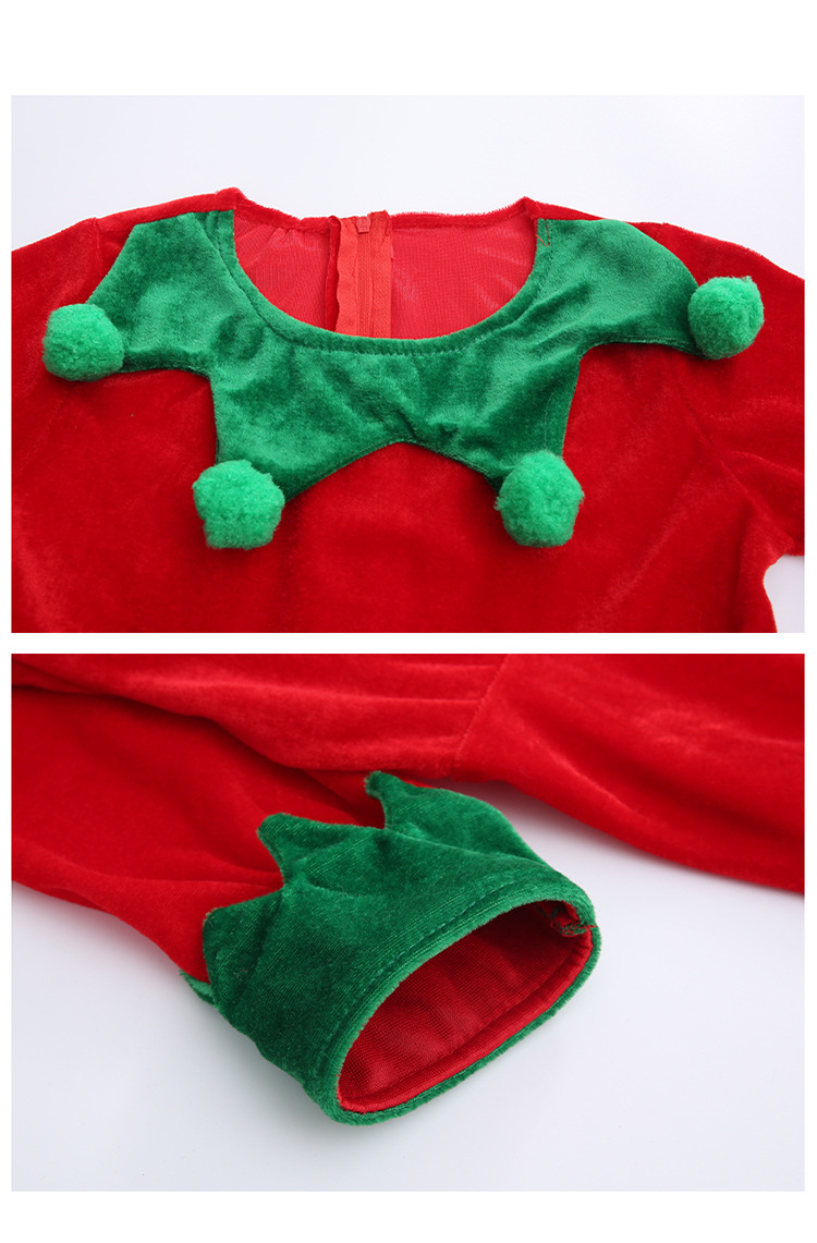 Weihnachtskostüme für Mädchen grünes Elfenprinzessinnenkleid Performancekostüme Baby Weihnachtskostüme Themenstudiokostüme_voghion.com