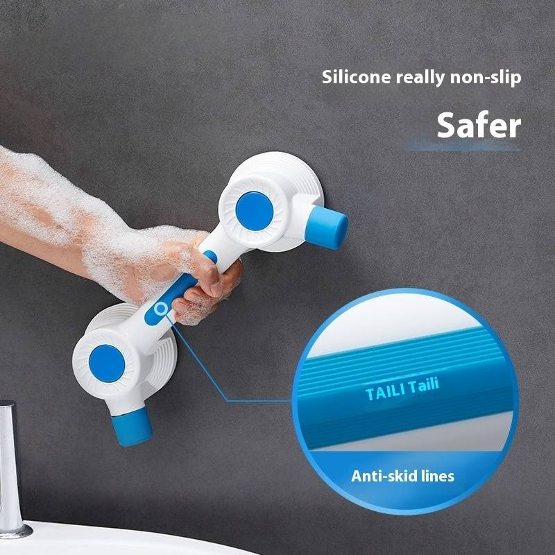 Bathroom Safety Grab Bar - Non-Slip & No-Drill Handrail For Toilet & Shower, Suction Cup Design For Elderly Fall Prevention_voghion.com