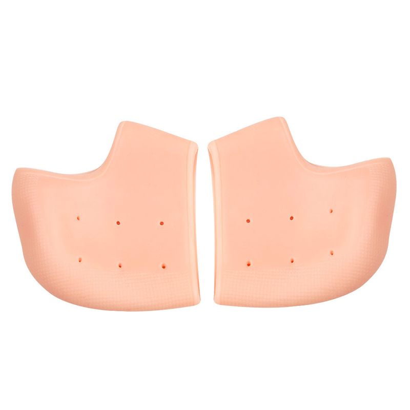 Protezioni per talloni in silicone traspirante per uomo e donna – Calzini con cuscinetto in gel anti-crepe, cura morbida dei piedi per talloni secchi e screpolati (design con fori)_voghion.com
