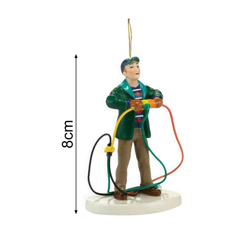 Auffälliger Weihnachts-Hängeanhänger mit Umhängeband, Acryl-Weihnachtsferiendorf-Ornament, Partyzubehör_voghion.com