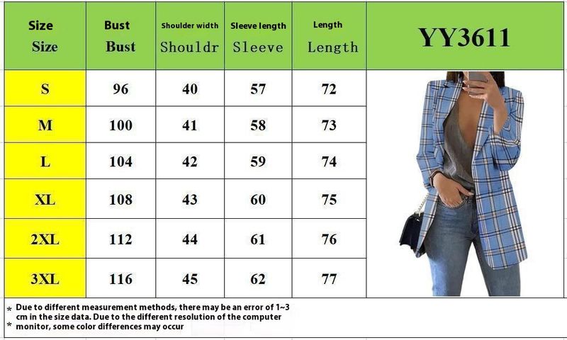 2024 neue Damenmode Plaid Casual mit Revers, Slim Fit Strickjacke, Anzugjacke für Damen_voghion.com
