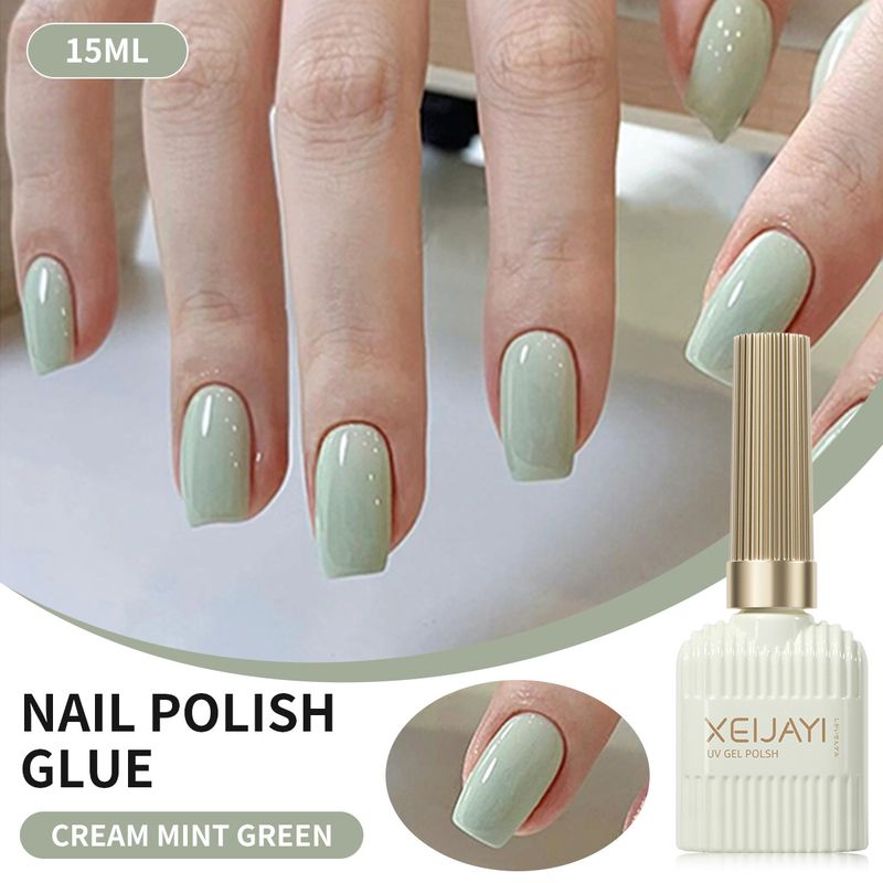 Smalto per unghie in gel Summer New Green Series, smalto per unghie in gel, versatile e popolare, senza lavaggio, smalto per unghie in gel verde menta, dedicato ai saloni di bellezza_voghion.com