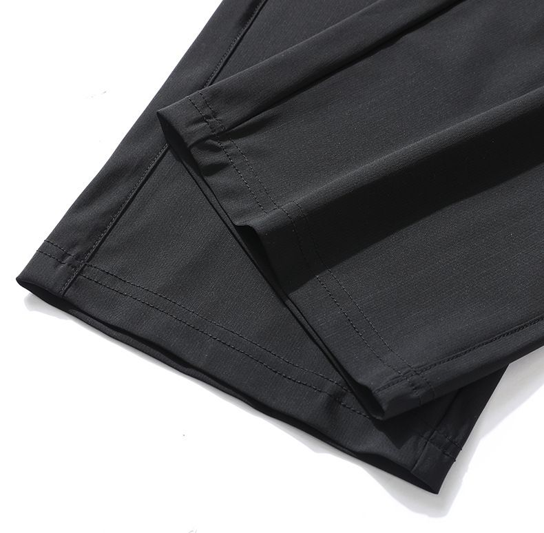 Men's Cooling Stretch Jogger Pants - Ultra-Breathable Nylon For Summer Comfort - Loose Fit & High Elasticity - Dark Gray/Black/Navy_voghion.com