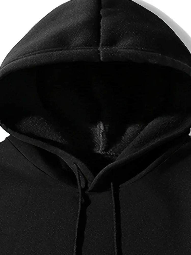 Felpa con cappuccio da uomo, modello stampato, manica lunga, pullover, giacca retrò, tendenza street_voghion.com
