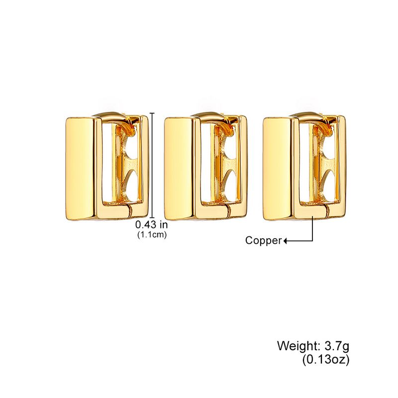 GEOMETRIC TRIO - Alloy Hoop Earrings Set (High-End Minimalist Jewelry, Retro Personality Design)_voghion.com