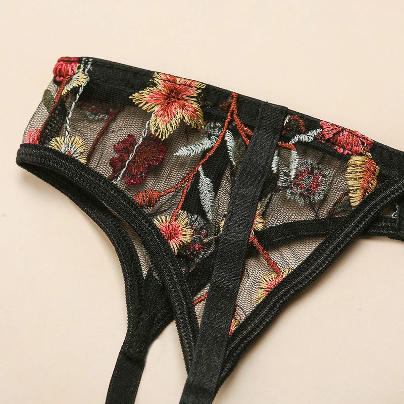 2025 New Hot-Selling Lingerie Nightwear Three-Point See-Through Garter Belt Sexy Set_voghion.com