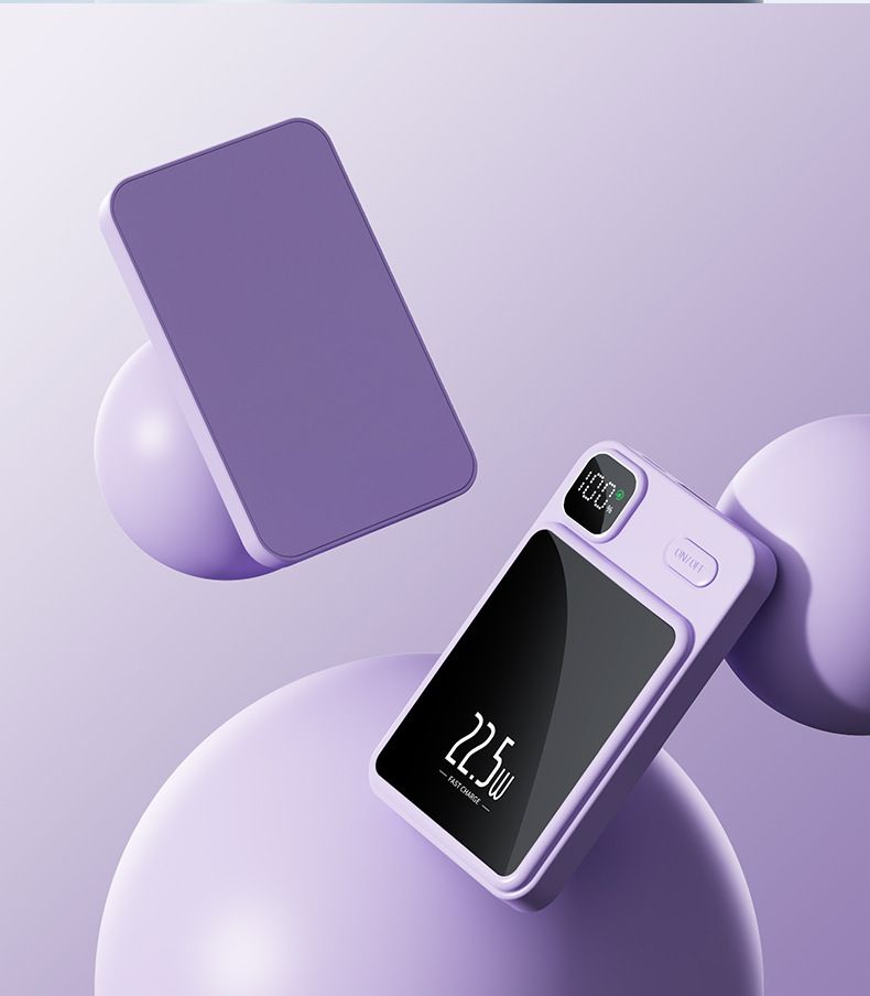 Magnetic Wireless Power Bank 20000mAh With PD22.5W Fast Charging, Slim Portable External Battery For IPhone & Android, Compatible With MagSafe_voghion.com