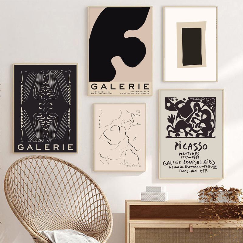 Artistic Abstract Decorative Simple Modern Living Room Geometric Background Canvas Nordic Morandi Color Poster Painting_voghion.com