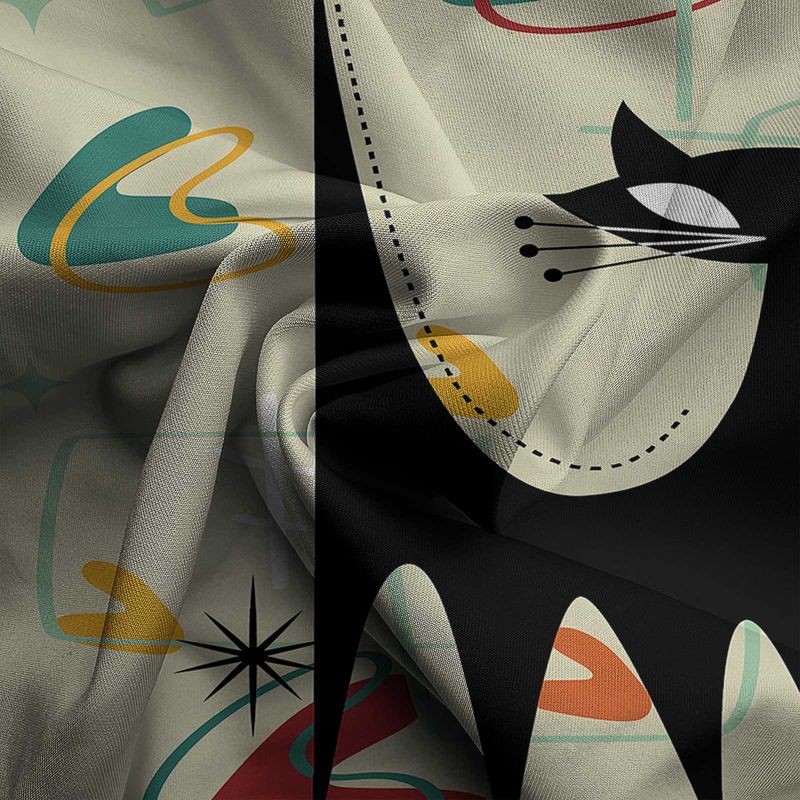 2025 Spring Summer Men Shirt Set Geometry Print Fashion Abstract Two Piece Set Mens Cat Lightweight Party Long Sleeves Suit Casu_voghion.com