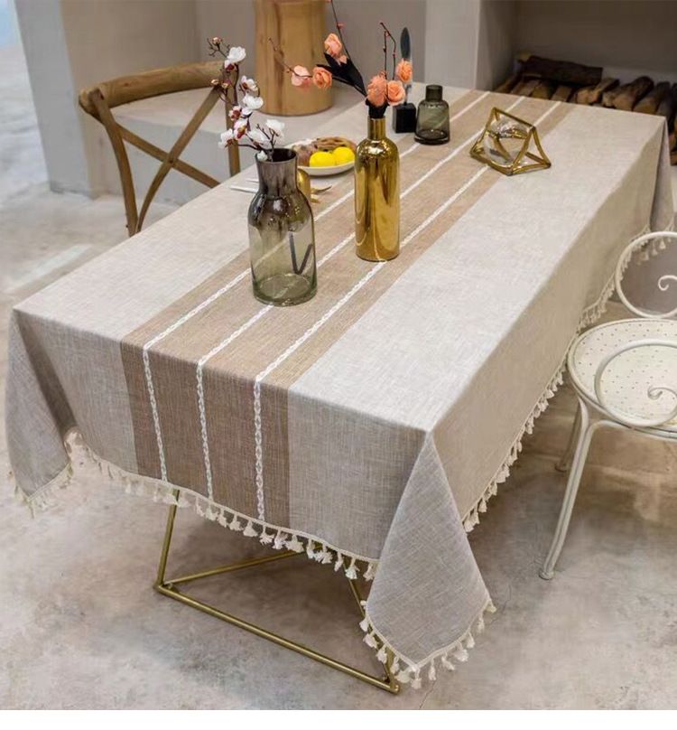 Tovaglia in poliestere – Impermeabile, antiolio, resistente al calore, antiscivolo, antipiega, stile nordico minimalista per tavolo da pranzo/caffè_voghion.com