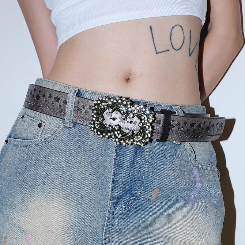 Nova Flash Diamonds Women's Multifunctional Daily Casual Jeans One Belt For All_voghion.com