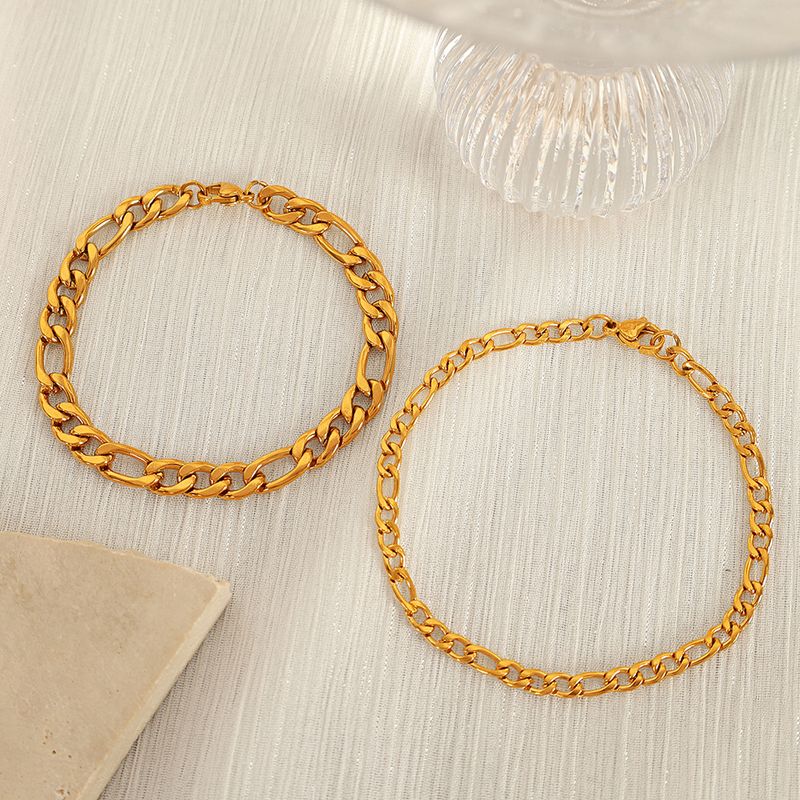 Fashionable Light Luxury Figaro Cuban Chain Titanium Steel Elegant Versatile Simple Personality Bracelet_voghion.com
